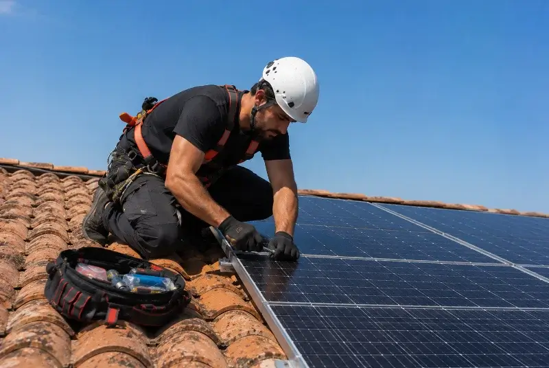 Maintenance et monitoring de panneaux solaires à Curtafond
