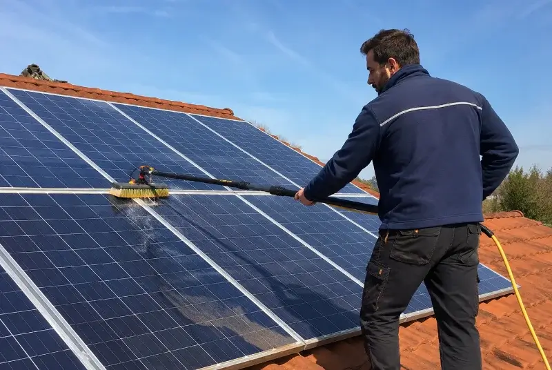 Nettoyage et entretien de panneaux solaires à Curtafond